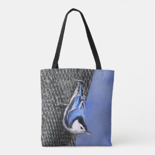 Nuthatch Malerei Original Vogelkunst Tasche