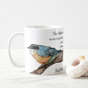 Nuthatch Thoreau Poesie Weiße Tasse