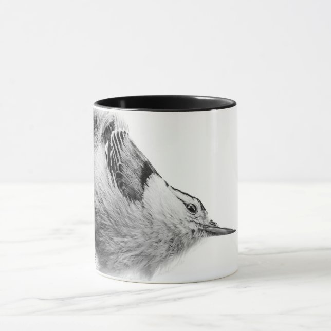Nuthatsch, Weißer Vogel Tasse (Zentrum)