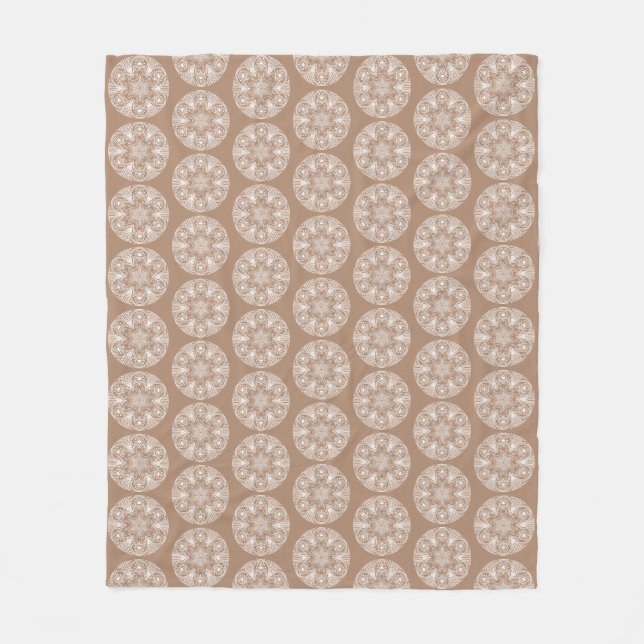 Nutmeg Mandala Fleecedecke (Vorderseite)