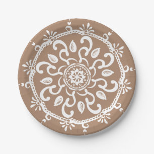 Nutmeg Mandala Pappteller