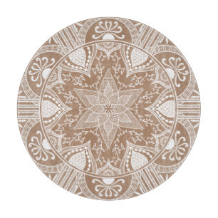 Nutmeg Mandala Schneidebrett