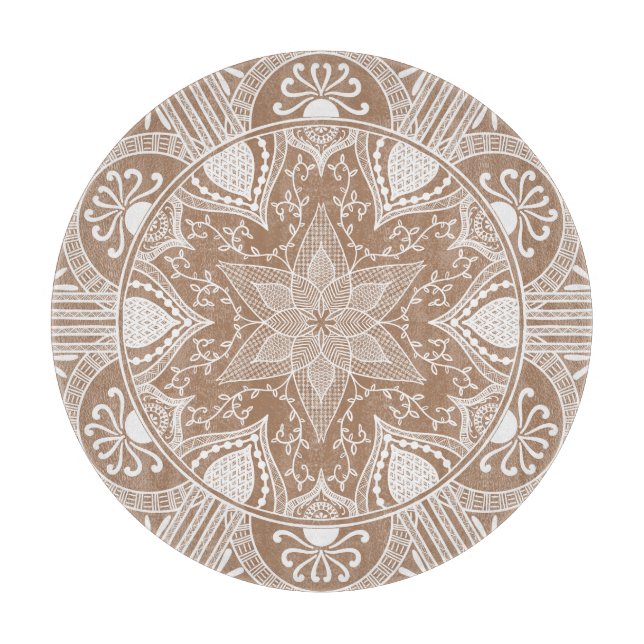 Nutmeg Mandala Schneidebrett (Vorderseite)