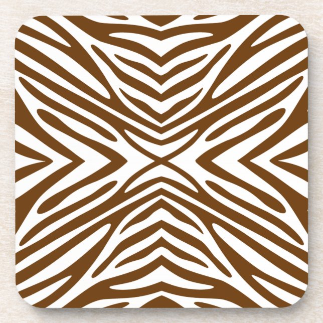 Nutmeg Neutral Zebra Getränkeuntersetzer (Vorderseite)
