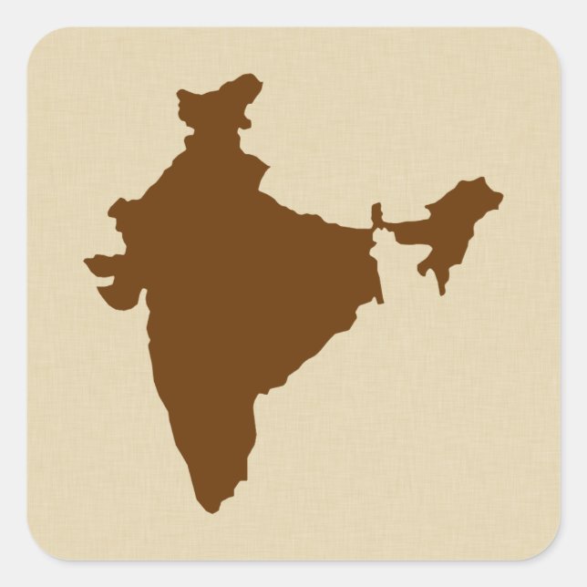 Nutmeg Spice Moods Indien Quadratischer Aufkleber (Vorderseite)