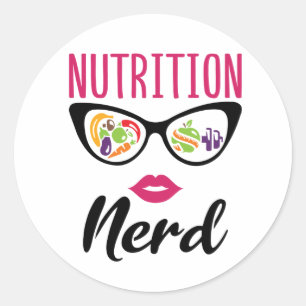 Nutrition Nerd Nutritionist Dietitian Runder Aufkleber
