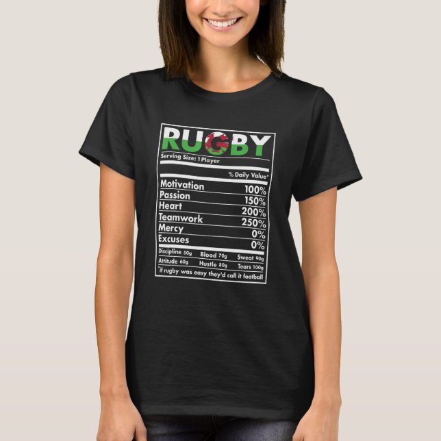 Nutrition Wales Rugby T-Shirt (Vorderseite)