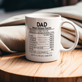 Nutritional Facts Dad, Funny Dad Mug Kaffeetasse