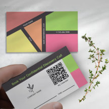 Nutritionist Booking Business Cards mit QR-Code