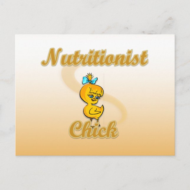 Nutritionist Chick Postkarte (Vorderseite)