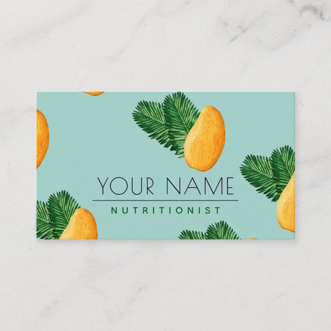 Nutritionist Dietitian Hübsch Manga Frucht Muster Visitenkarte (Vorderseite)