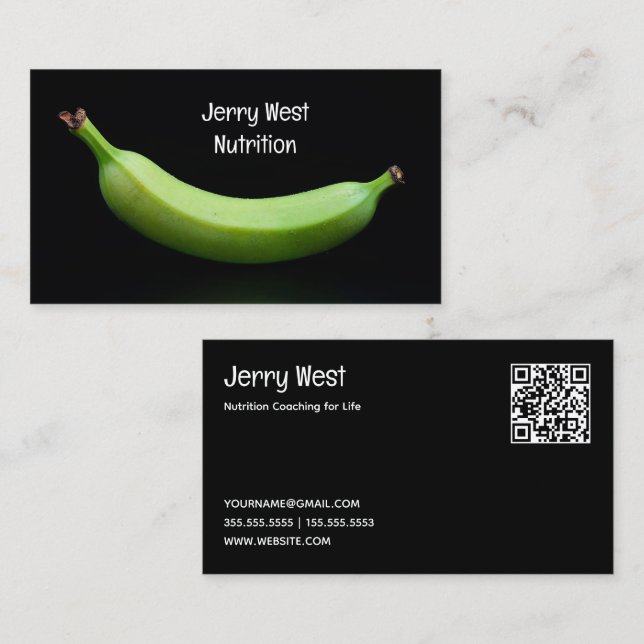 🍌 Nutritionist Feinschmecker Custom QR Visitenkarte (Vorne/Hinten)