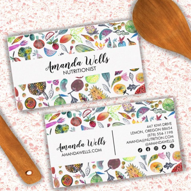 Nutritionist Koch Dietitian Einzigartiges Gemüse O Visitenkarte (Von Creator hochgeladen)