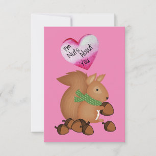 Nuts À propos de vous Valentine Squirrel Carte enf