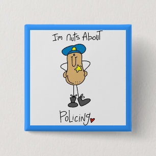 Nuts About Policing T-Shirts und Geschenke Button