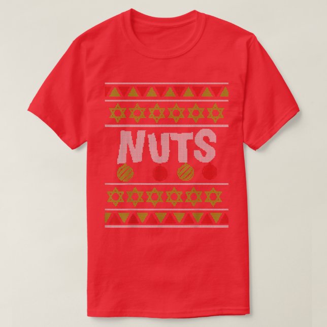Nuts Chestnut Funny Matching Paares Ugly Christm T-Shirt (Design vorne)