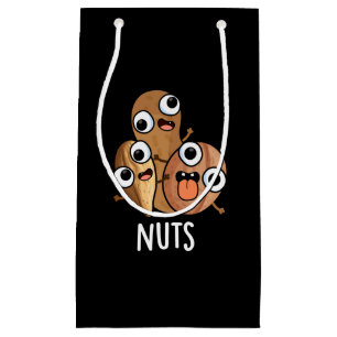 Nuts Funny Nutty Food Puff Dark BG Kleine Geschenktüte