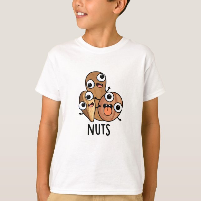 Nuts Funny Nutty Food Puff T-Shirt (Vorderseite)