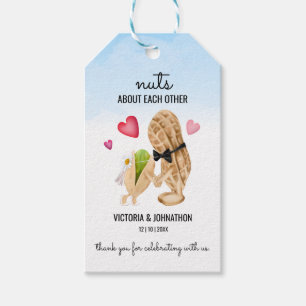 Nuts über einander Danke Hochzeitsfeier Leckerei Geschenkanhänger