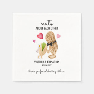Nuts über einander Danke Hochzeitsfeier Leckerei Serviette