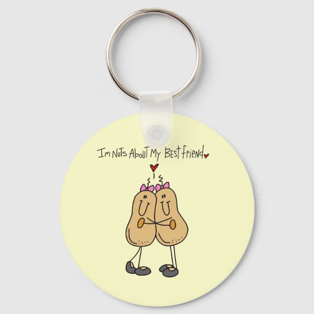 NUTS über meine besten T - Shirt und Geschenke Schlüsselanhänger (Vorderseite)