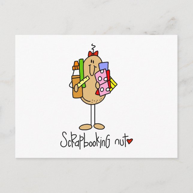 Nuts über Scrapbooking Postkarte (Vorderseite)