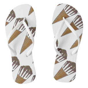 Nutty Buddy Schokoladeneis Süßigkeiten Shop Cone Flip Flops