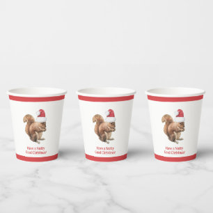 NUTTY GOOD Weihnachtshörnchen haben Pappbecher