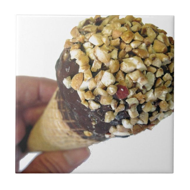 Nutty Ice Creme Cone Fliese (Vorderseite)