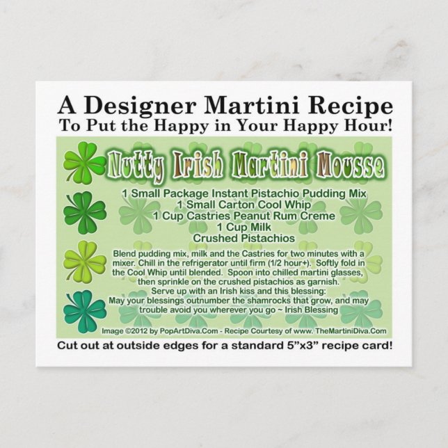 Nutty Irish Martini Mousse Rezept Postkarte (Vorderseite)