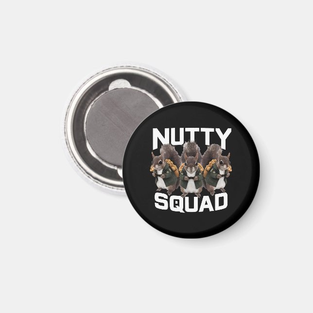 Nutty Squad, Eichhörnchen Snack Squad Magnet (Vorderseite/Rückseite)
