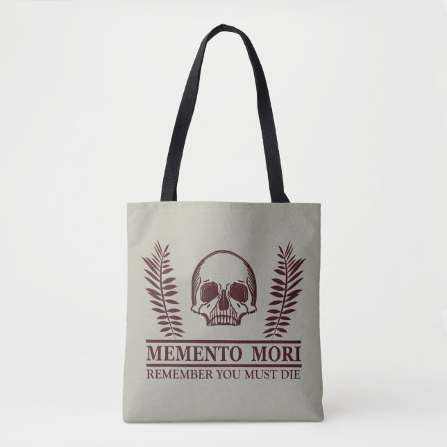 Nutze den Tag Memento Mori Totenkopf Tasche (Vorderseite)