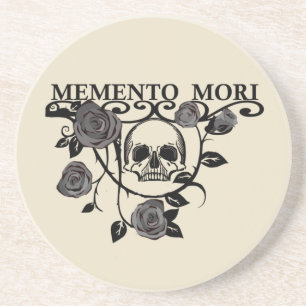 Nutze den Tag - Schwarze Rosen - Memento Mori Schä Getränkeuntersetzer
