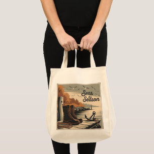 Nutze die Saison Vintage-Nautik Herbst-Design Tragetasche