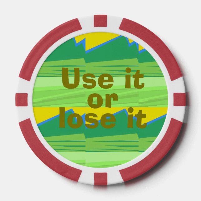 Nutze es oder verliere es Weihnachtsgeschenk Pokerchips (Vorderseite)