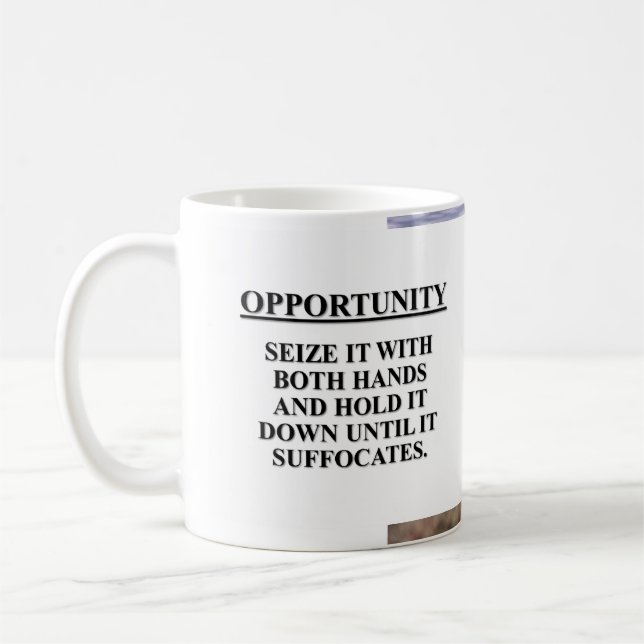 Nutzen Sie die Gelegenheit mit beiden Händen und t Kaffeetasse (Links)