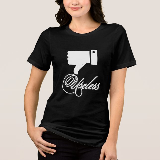Nützliche Script-Kunst Tri-Blend Shirt (Vorderseite)