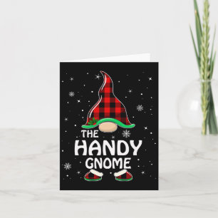 Nützlicher Gnom Buffalo Plaid passende Familie Chr Karte