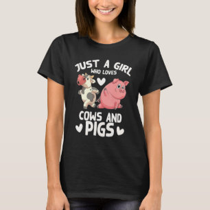 Nutztier Frauen Nur Ein Mädchen Das Kühe Und Liebt T-Shirt