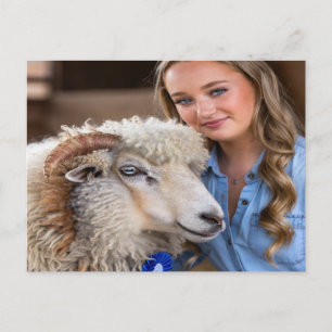 Nutztier-Schau-Schaf-Foto-Anpassen Postkarte