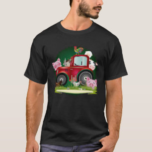 Nutztiere mit rotem Traktor T-Shirt
