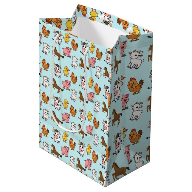 Nutztiere Mittlere Geschenktüte (Vorderseite Schrägansicht)