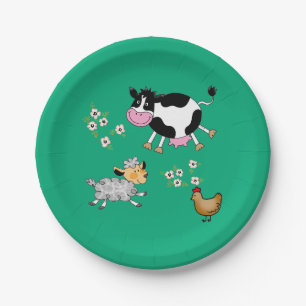 Nutztiere Pappteller