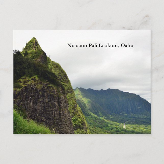 Nu'uanu Pali Lookout Postcrd Postkarte (Vorderseite)