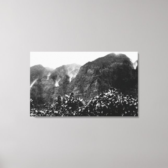 Nuuanu Tal, Hawaii - Aussicht auf Herbst Leinwanddruck (Vorderseite)