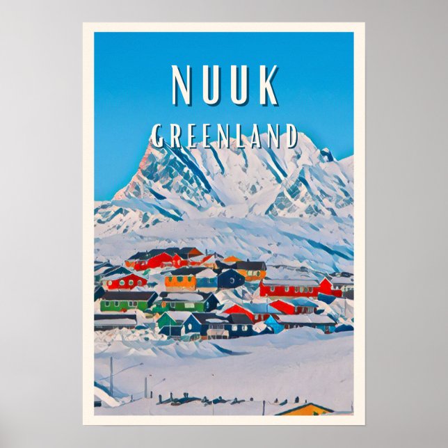 Nuuk: Die Polarstadt mit atemberaubenden Landschaf Poster (Vorne)