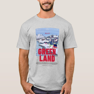 Nuuk Greenland farbenfrohe Häuser Filmplakat T-Shirt