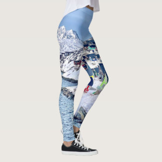 Nuuk Grönland farbenfrohe Häuser arktische Landsch Leggings