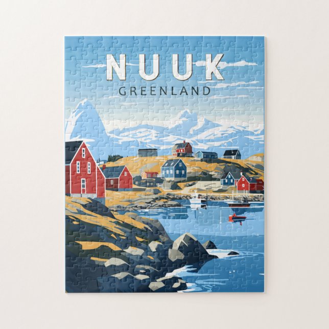 Nuuk Grönland Reisen Vintag (Vertikal)