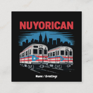 Nuyorican Puerto Rican New York City Pride Boricua Quadratische Visitenkarte